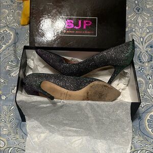 SJP by Sarah Jessica Parker Sparkling Heels - Black and Silver